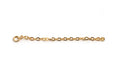 Kæde m/øsken, link, 42x3 mm, forgyldt med 18K guld, 2 stk.