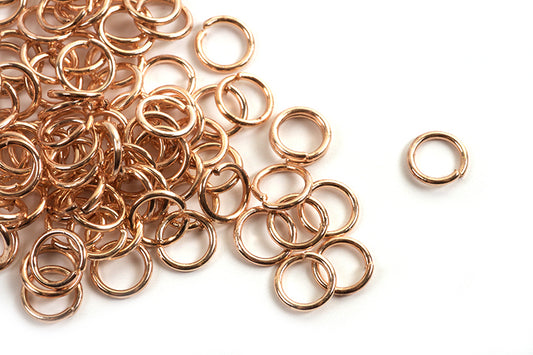 Ring/øsken, åben, 5x0,6 mm, RG, ca. 100 stk.
