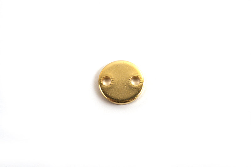 Mønt m/2 huller, ca. 6x1 mm, FG rustfrit stål, 2 stk.