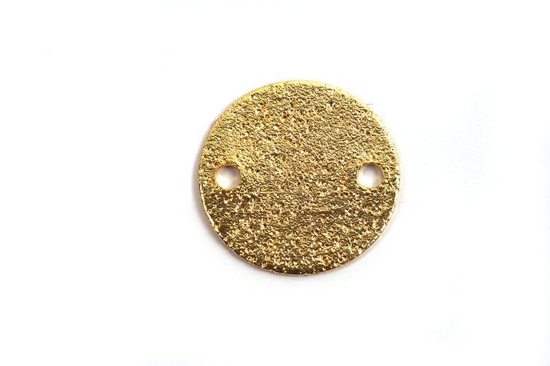 Mønt m/2 huller, børstet, 12x1 mm, FG, 2 stk.