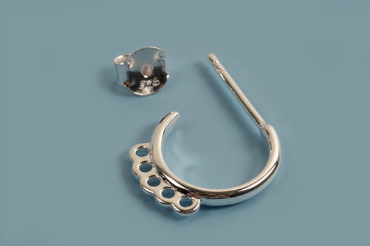 Hoops m/5 øjne, 12 mm, 925s,1 par