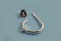 Hoops m/1 øje, 12 mm, 925s,1 par