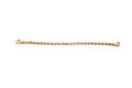 Kæde m/2 øskner, link, 55x1 mm, forgyldt med 18K guld, 2 stk.