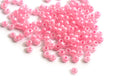 Seed beads, ca. 3 mm, lyserød med shine, ca. 15 gram