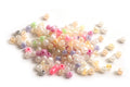 Seed beads, ca. 3 mm, multicolour med shine, ca. 15 gram