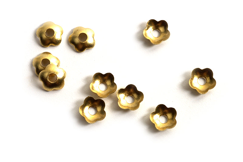 Perlehat, blomst, 4 mm, FG, 10 stk.