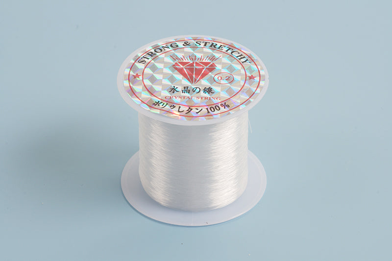 Nylon snøre, 0,2 mm, klar, ca. 25 m