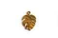 Blad, 13x9x1 mm, forgyldt med 18K guld, 2 stk.