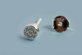 Ørestikker m/zirkonia og øje, 4 mm, 925s, 1 par