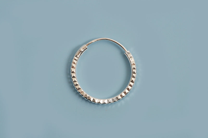 Hoops, facetteret, 1,5x16 mm, 925s, 1 par