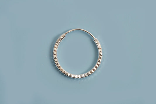 Hoops, facetteret, 1,5x16 mm, 925s, 1 par