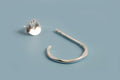 Hoops, bankede, 0,9x10 mm, 925s, 1 par