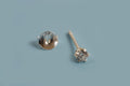Ørestikker m/klar zirkonia, 3 mm, 925s, 1 par