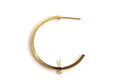 Hoops m/øje og stift, ca. 30 mm, FG med 18 K guld, 1 par