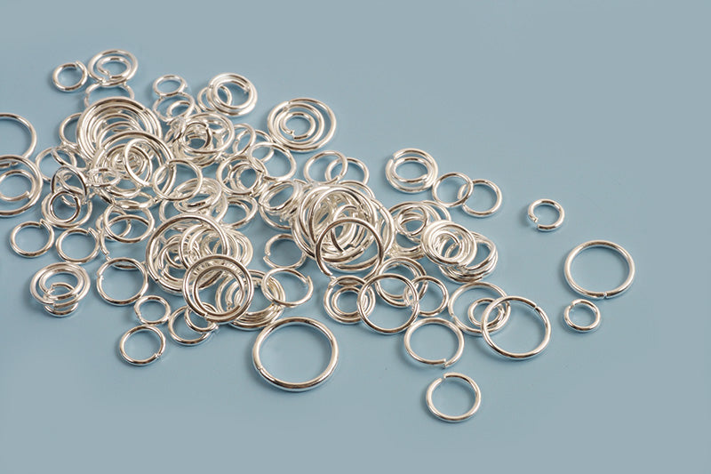Ring/øsken, åben, mix størrelser, FS, ca. 30 gram