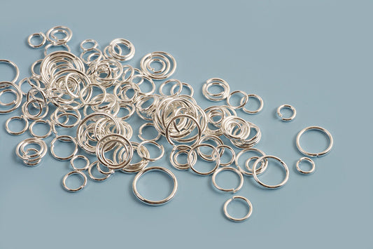 Ring/øsken, åben, mix størrelser, FS, ca. 30 gram