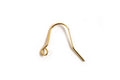 Ørekrog m/øje, ca. 13x11 mm, forgyldt med 18K guld, 1 par