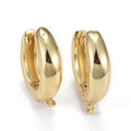 Ørestikker, m. øje chunky hoops, 18K FG, 16x15x2-4 mm, 1 par.