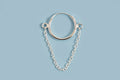 Hoops m/kæde, 925s, 1 par