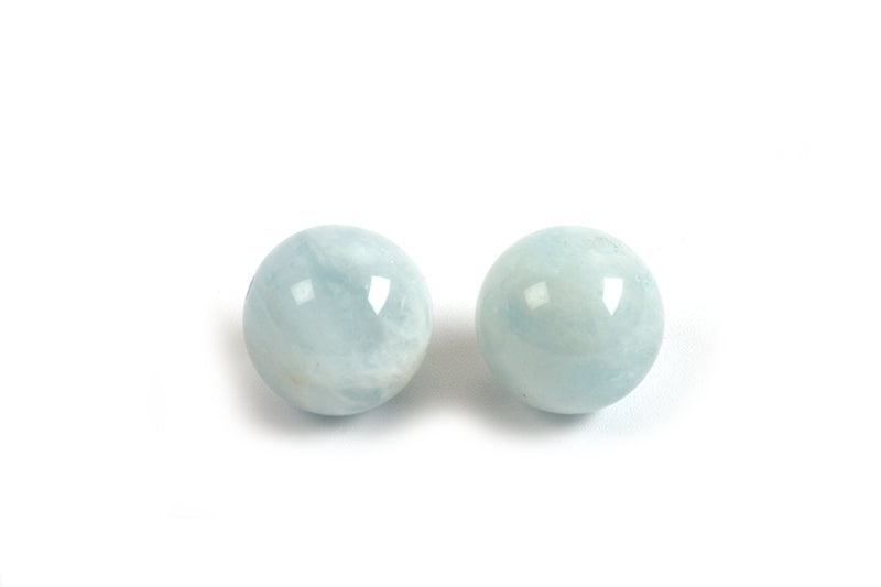 Aquamarin, 10 mm, 2 stk.