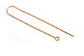 Ørekrog m/kæder, ca. 100-110 mm, forgyldt med 18K guld, 1 par