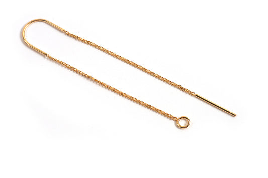 Ørekrog m/kæder, ca. 100-110 mm, forgyldt med 18K guld, 1 par