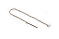 Ørekæde med stav og øsken, ca. 82x1 mm, rustfrit stål, 1 par