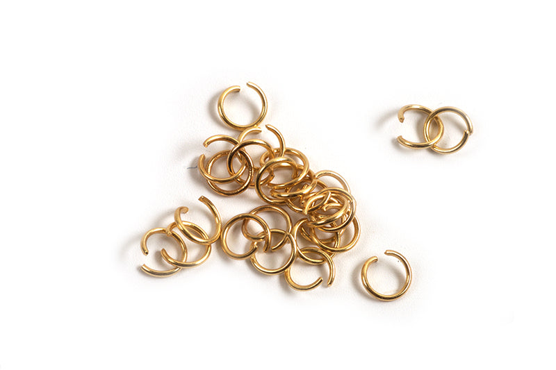 Ring/øsken, åben, 4x0,5 mm, FG rustfrit stål, ca. 25 stk.