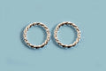 Ring, snoet, ca. 8x1,2 mm, 925s, 2 stk.