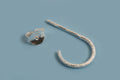 Hoops, stardust, 1x10 mm, 925s, 1 par