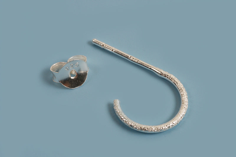 Hoops, stardust, 1x10 mm, 925s, 1 par