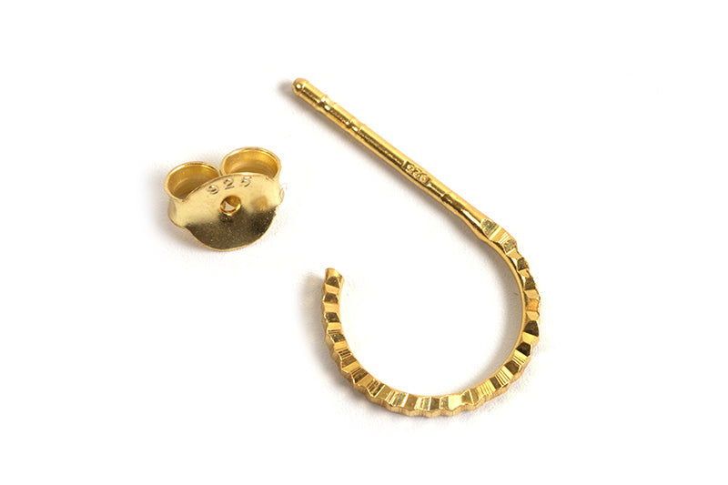 Hoops, facetteret, 1x10 mm, FG 925s, 1 par