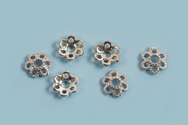 Perlehat, blomst, ca. 6x1,6 mm, FS, 6 stk.