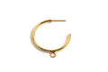 Hoops m/øje, ca. 33 mm, FG med 18 K guld, 1 par
