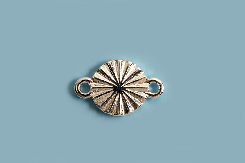 Vedhæng m/mønster, link, 6 mm, 925s, 1 stk.