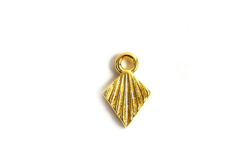 Vedhæng m/mønster, ca. 7,5x4,5 mm,  FG 925s, 1 stk.