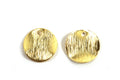 Mønt, børstet, ca. 10 mm, forgyldt med 24K guld, 2 stk.