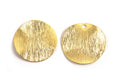 Mønt, børstet, ca. 20 mm, forgyldt med 24K guld, 2 stk.