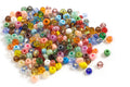 Seed beads, ca. 4 mm, multicolour, ca. 15 gram