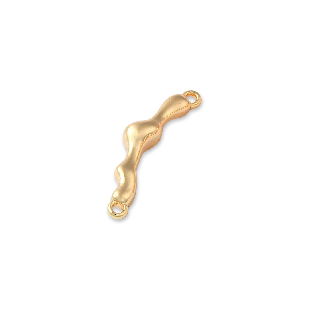 Vedhæng, link, gren,18K FG, ca. 8x27x5 mm. 2 stk.