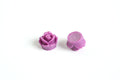 Rose, resin/acryl, 7 mm, lilla, 6 stk.