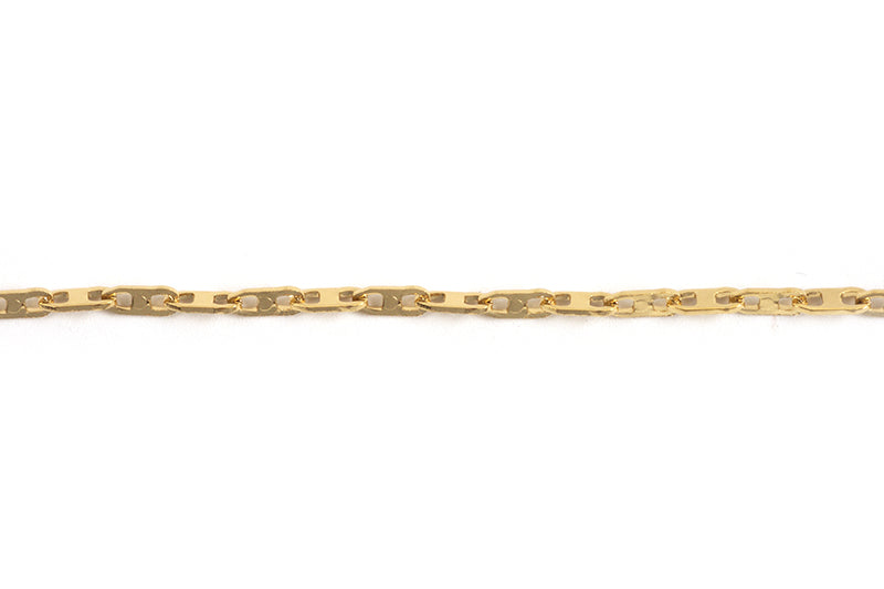 Kæde m/mønster, 1,5 mm, FG rustfrit stål, pr. meter
