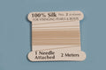 Silke perlesnor m/nål, 0,45 mm, beige, ca. 2 meter