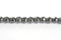 Hæmatit, rund, facet, 3 mm, 1 streng