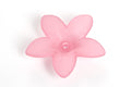 Blomst, resin/acryl, pink, 17x16,5x4, 6 stk.
