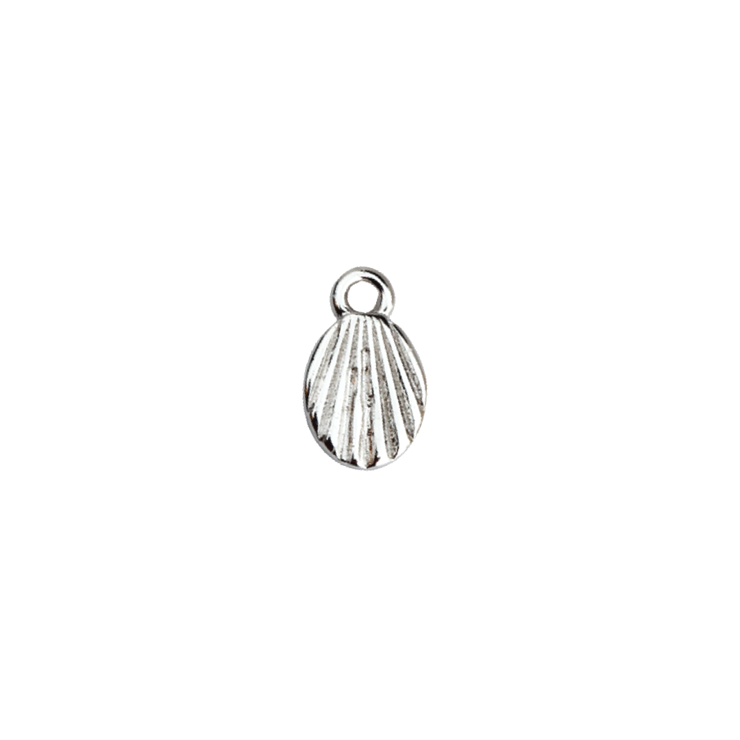 Vedhæng m/ mønster, oval, 925s, 4x5 mm. 1 stk.