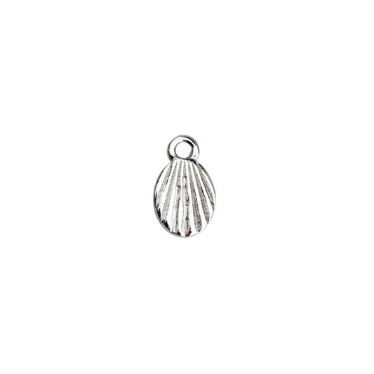 Vedhæng m/ mønster, oval, 925s, 4x5 mm. 1 stk.