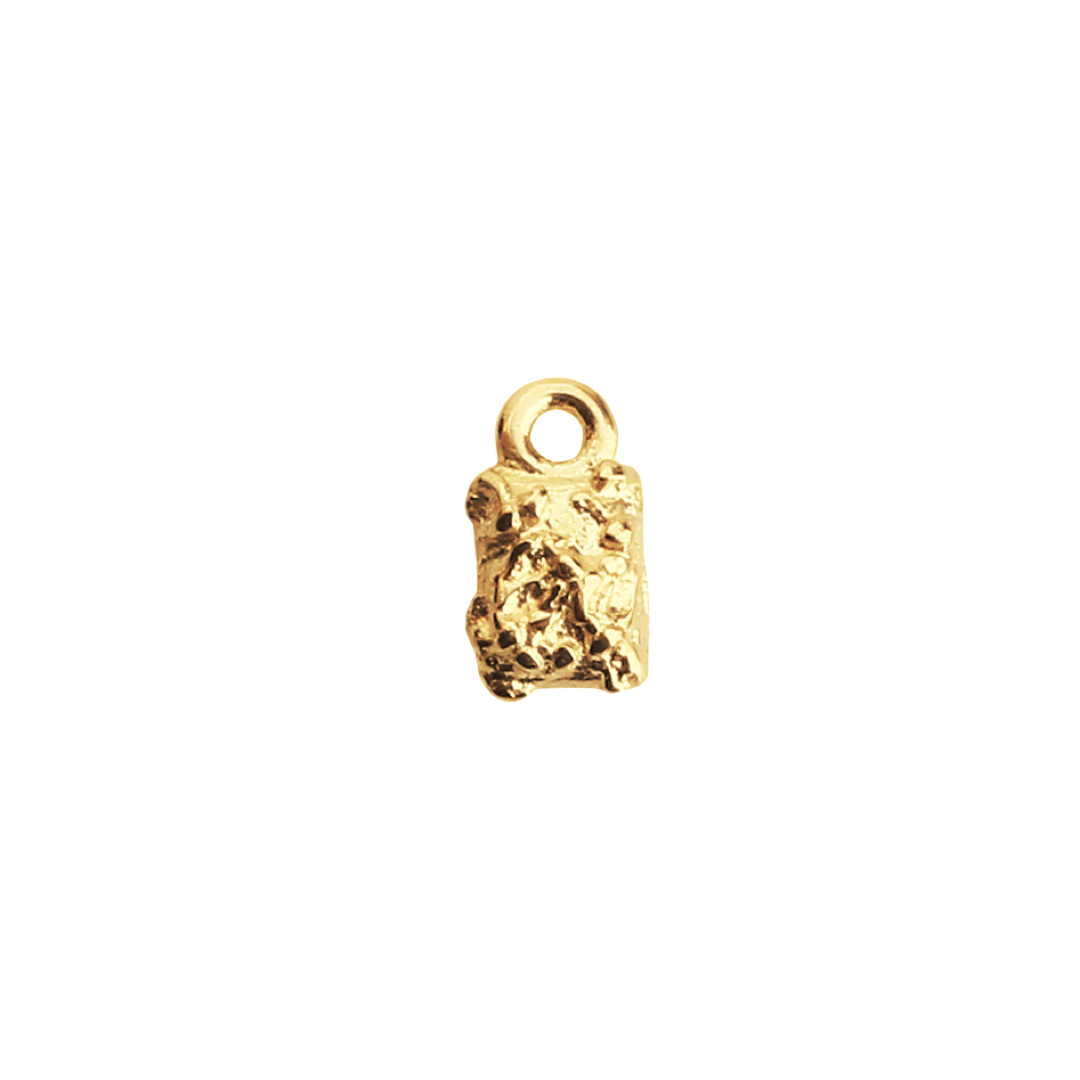 Vedhæng, hamret firkant, 4x3 mm, FG 925s, 1 stk.