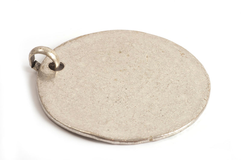 MEGA mønt, ca. 53x56 mm, antiksølv, 1 stk.