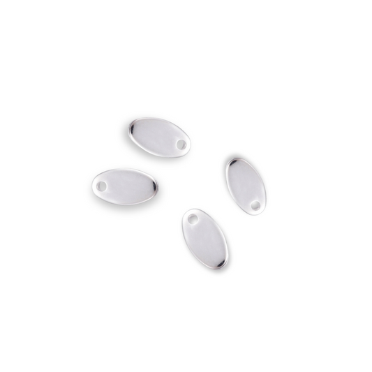 Oval, 9x5 mm, FS rustfrit stål, 4 stk.